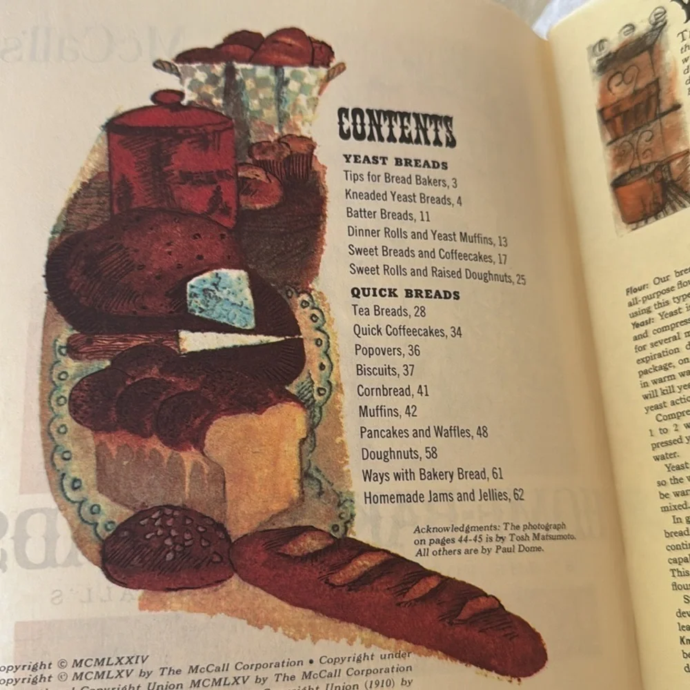McCall’s Home Baked Breads - Vintage Paperback GUC Illustrations